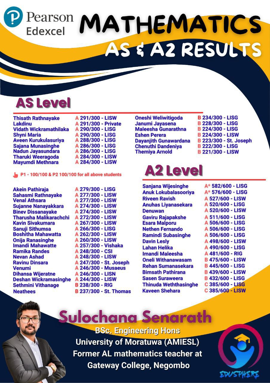 Edexcel mathematics top performers 2025
