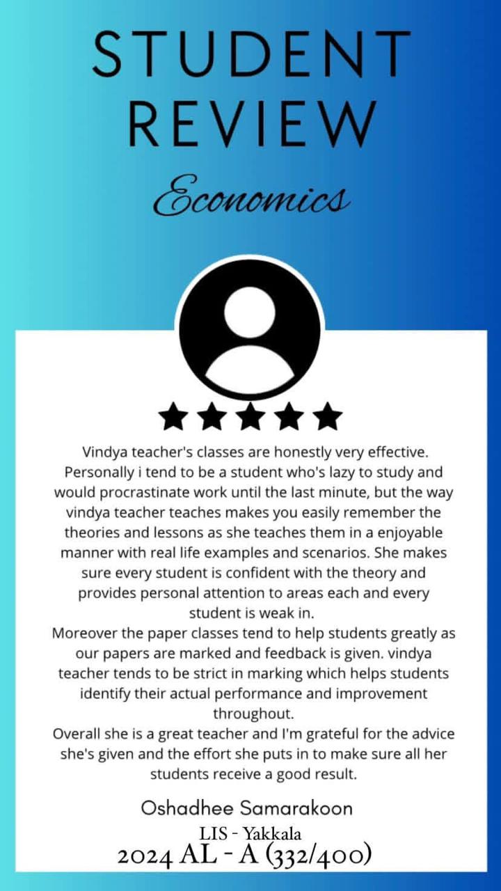 Student review